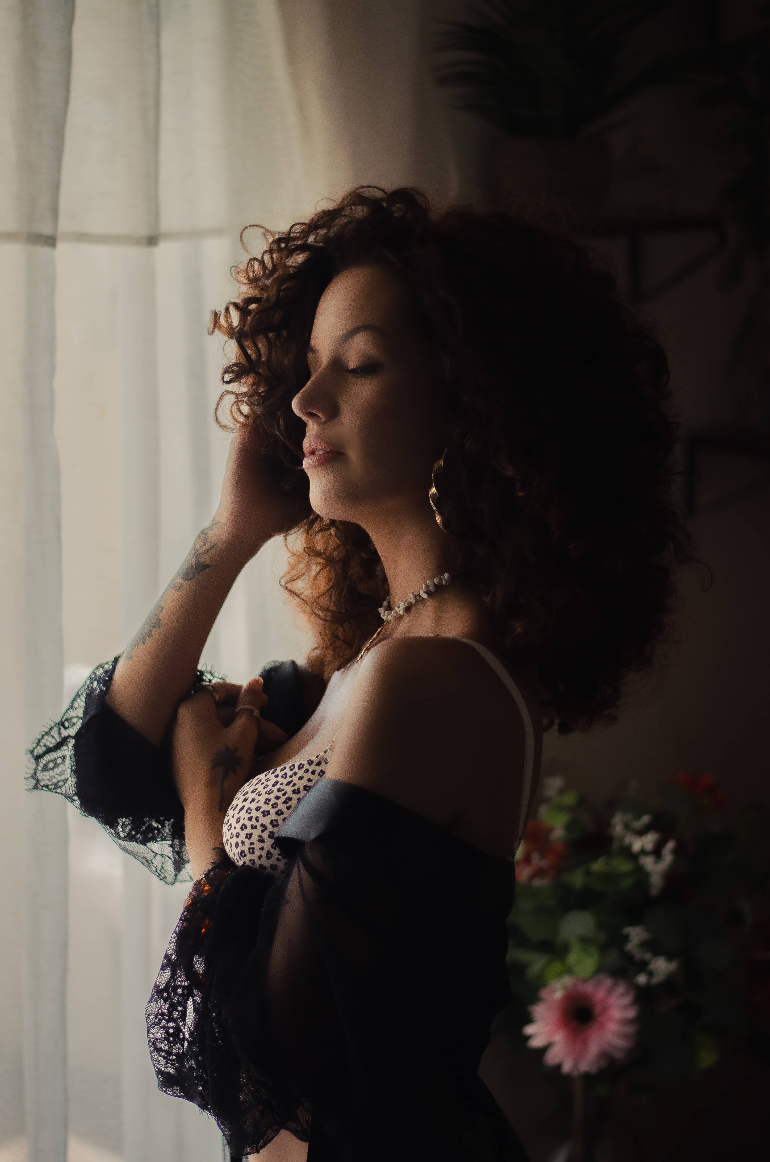Portrait boudoir N&B
