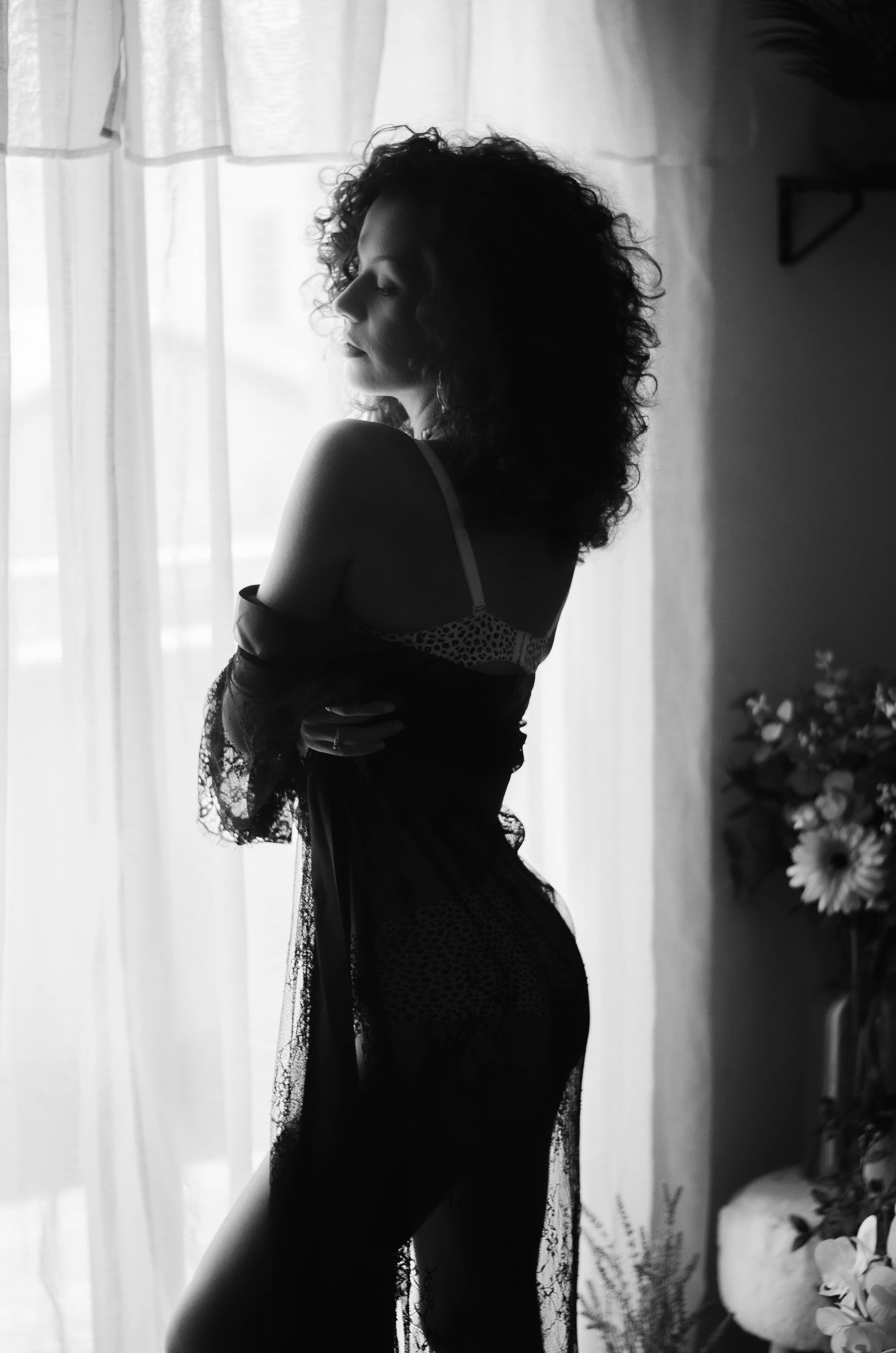 Boudoir N&B tatouages