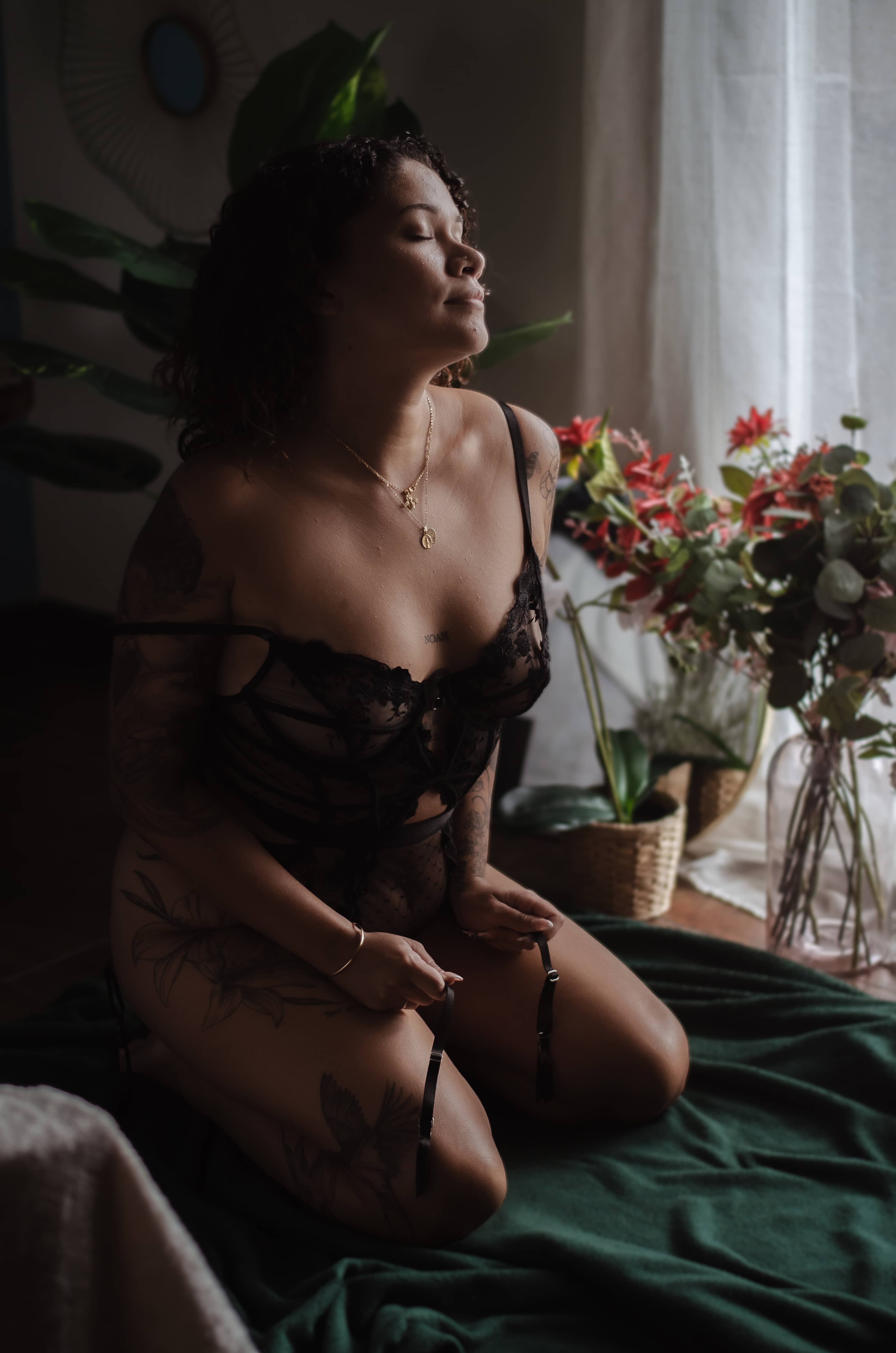 Détail lingerie boudoir corps
