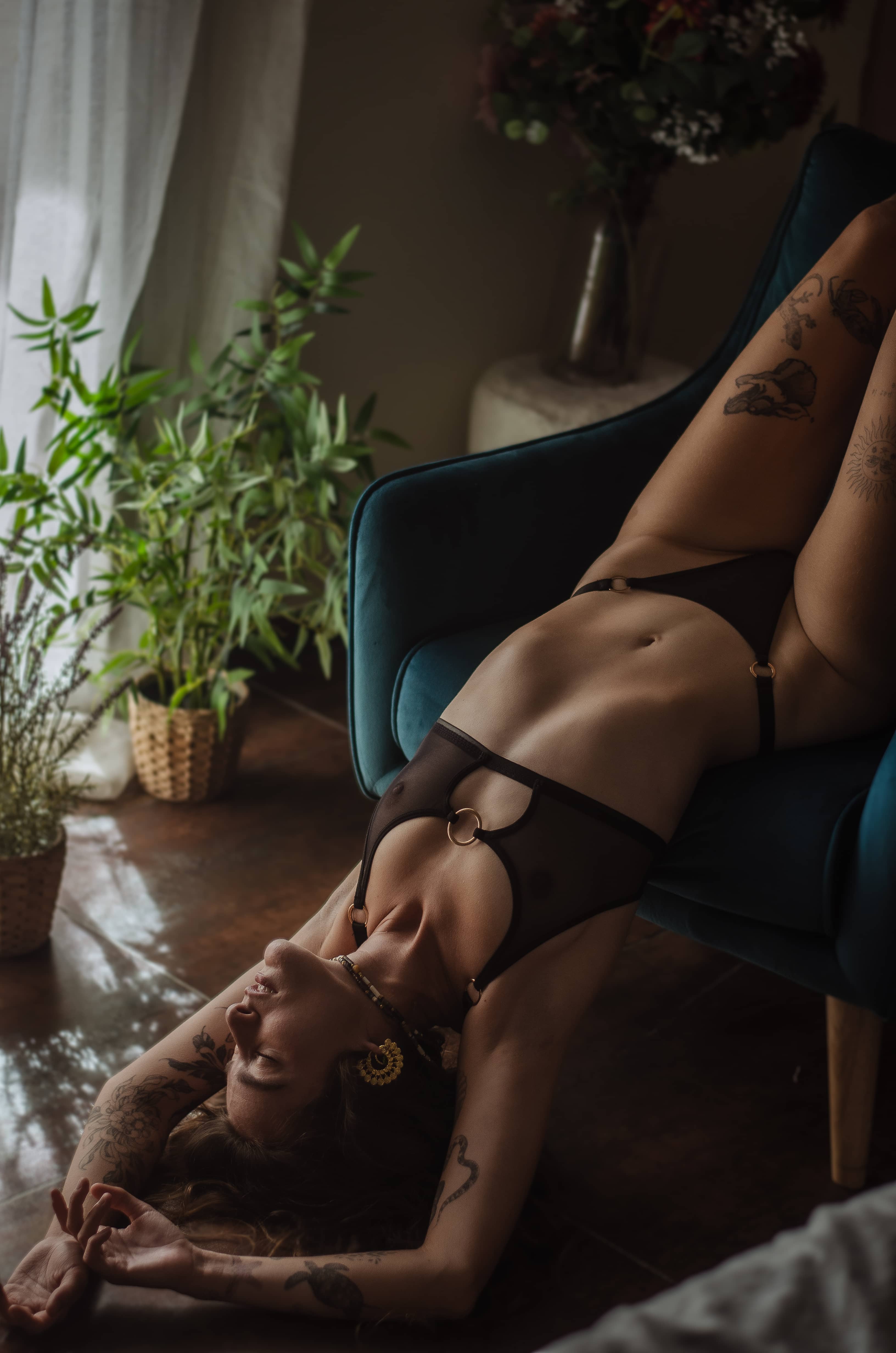 Portrait boudoir sensuel