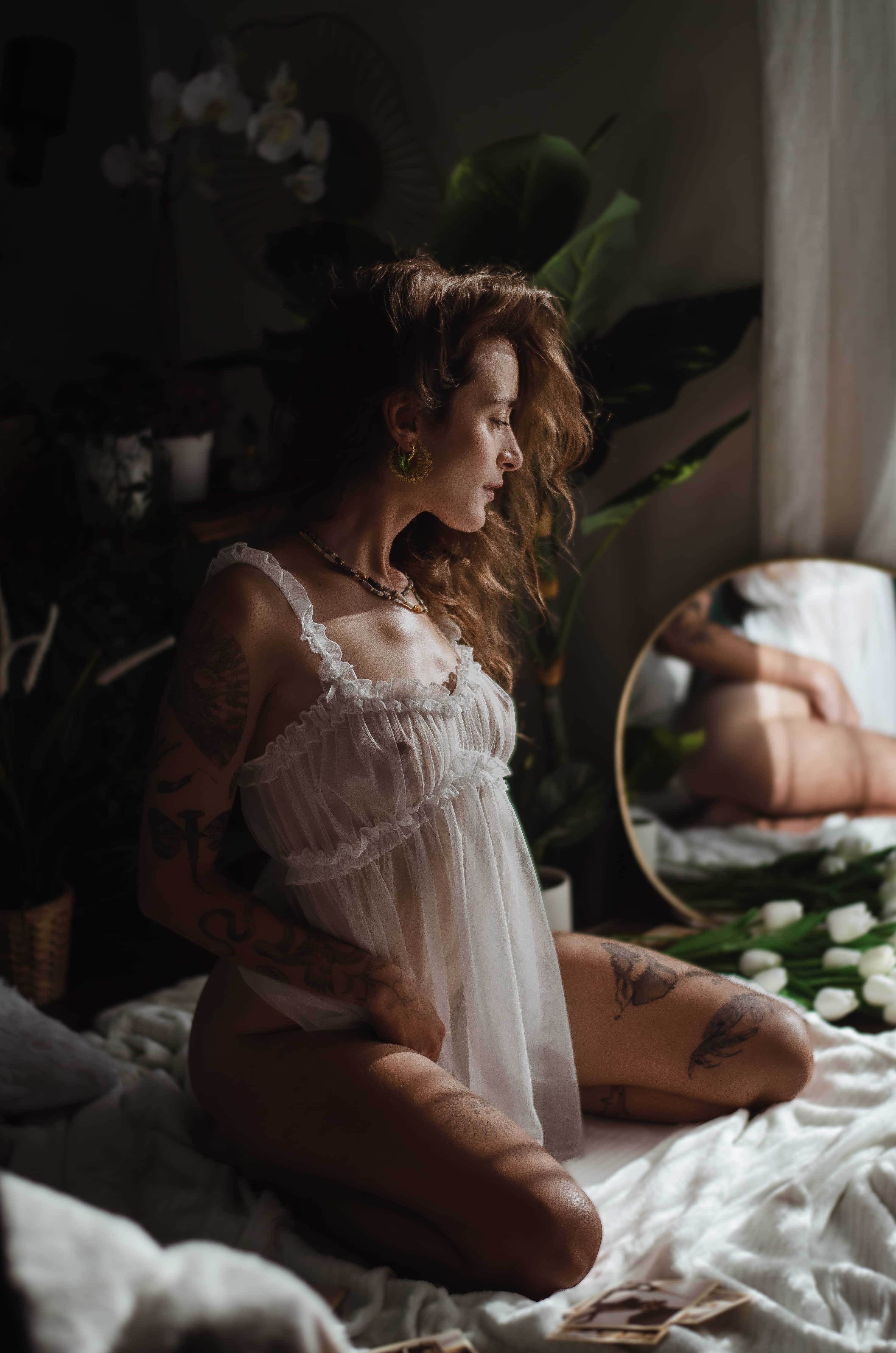 Boudoir lingerie miroir