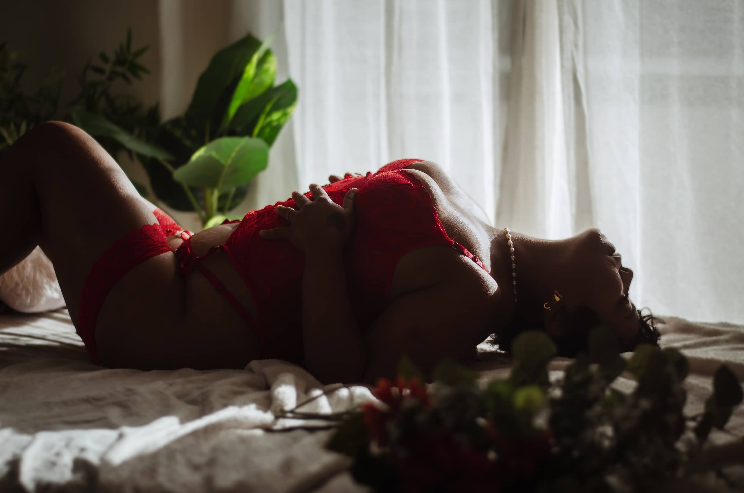 Portrait boudoir miroir